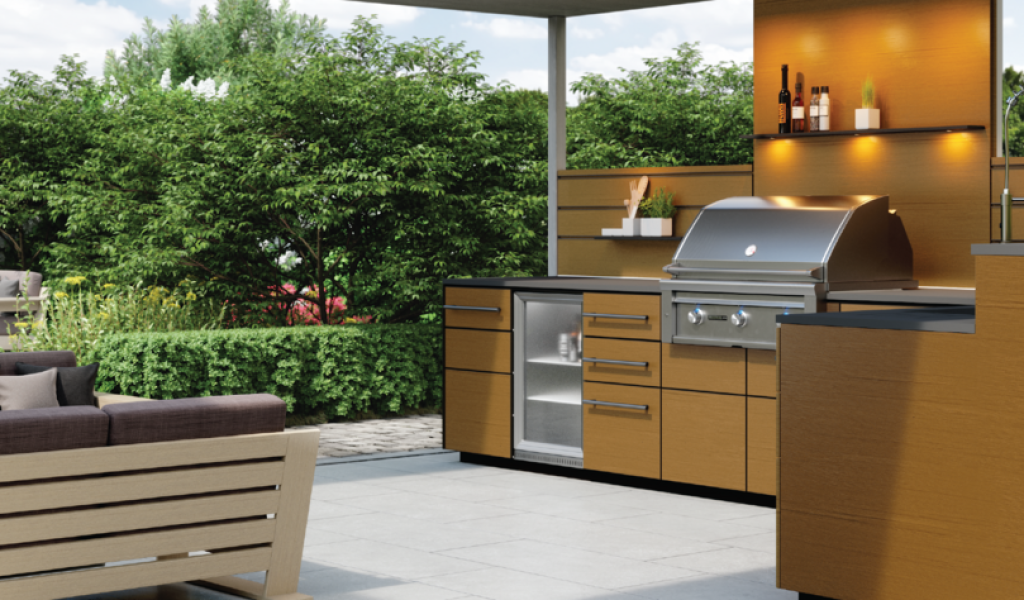 Tunkhannock Teak outdoor kitchenette
