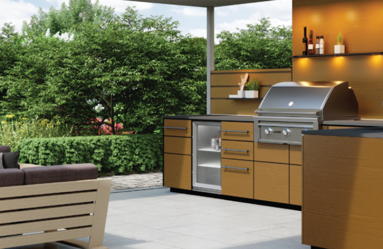 Tunkhannock Teak outdoor kitchenette